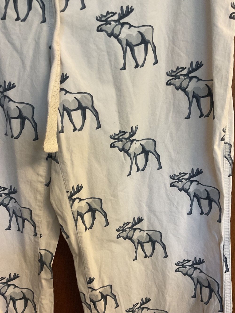 Abercrombie & Fitch Womens Moose Print Pull On Straight Leg Cropped Pants Size M